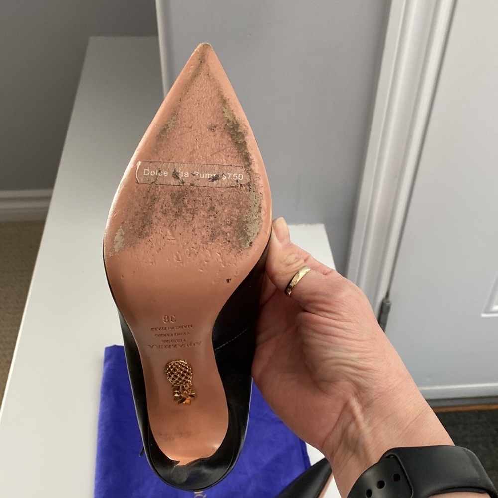 ❗️SOLD❗️🤩hp🤩 Aquazzura Dolce Vita Pumps Size 38 - Picture 6 of 9